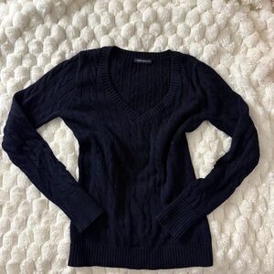 Brandy Melville Navy V-Neck Sweater